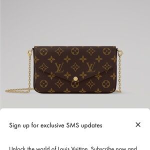 Louis Vuitton Brown Monogram Clutch with Gold Chain